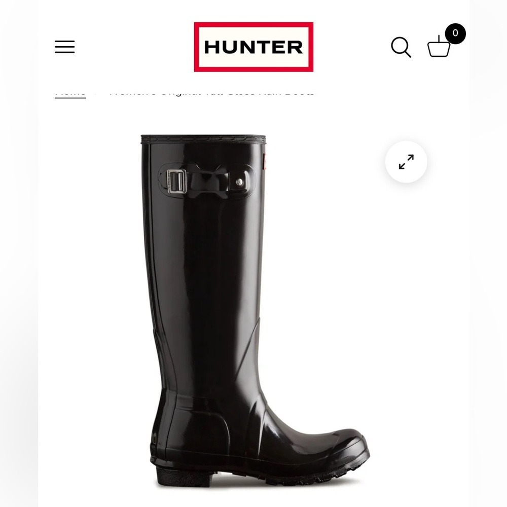 Hunter Original Tall Gloss Rain Boots Black